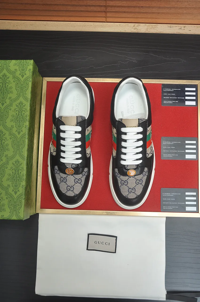 Men's men's shoes💰420💶[GUCCI Gucci] official website 1:1 men's sports shoes are now on the market, using original Gucci fabric + gluten lining, plus the official website original 1:1 comfortable outsole. Fashionable and versatile, super comfortable and breathable. 5 colors available, standard shoe size 38/45 (custom-made sizes 45 are non-refundable)